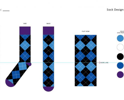 Custom sock mockup template