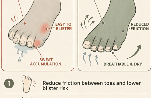 5 toe socks vs. normal socks