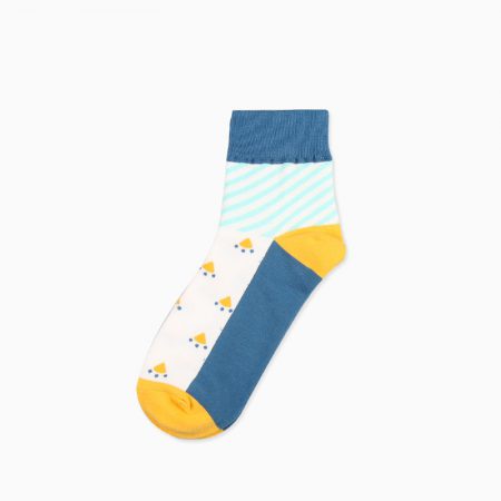 mountain custom crew socks unisex-blue