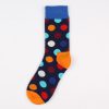 round blocks custom dress socks unisex-blue black