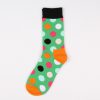 round blocks custom dress socks unisex-green black