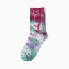 stripe tie dye custom dress socks-deep red