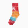 stripe tie dye custom dress socks-red