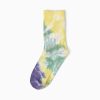 stripe tie dye custom dress socks-yellow