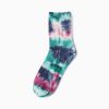 tie dye private label dress socks -green