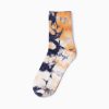 tie dye private label dress socks -orange black